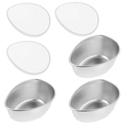 3Pcs Meal Prep Food Containers with Lids, Stainless Steel Trays Freezer Box Containers for Food with Airtight Lids, Oven Dishwaher Safe