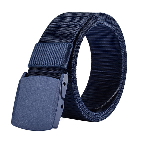 3Pcs Men Belt Adjustable Exquisite Buckle Men Lightweight All Match Waist Belt for Daily Wear,Navy Blue
