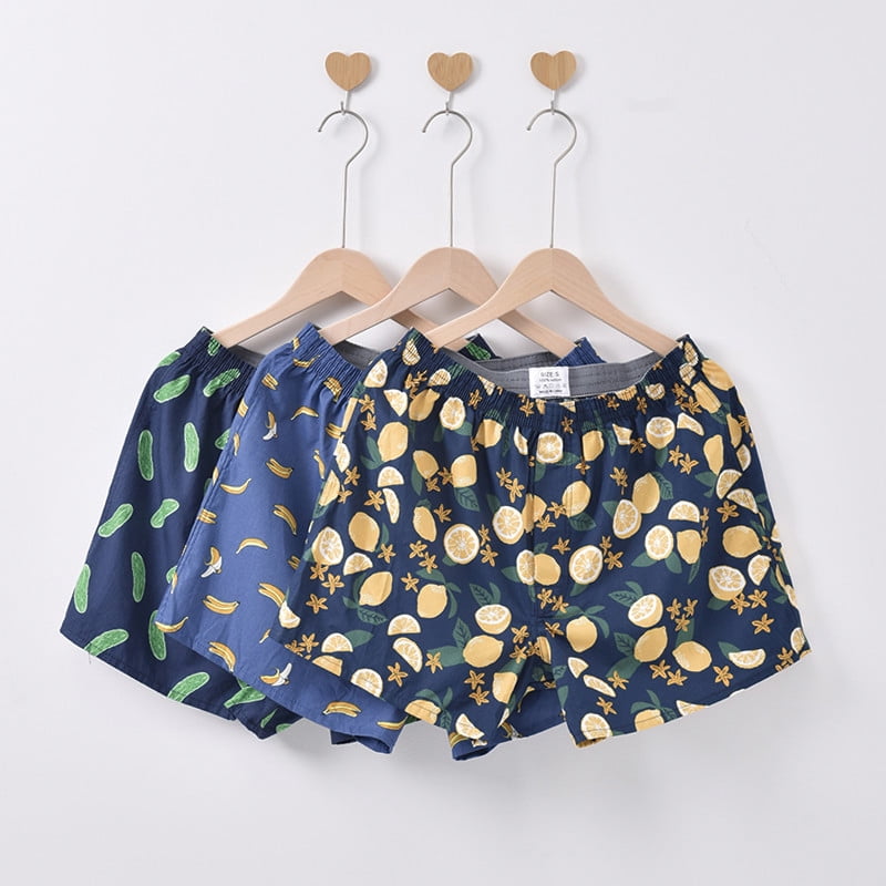 3Pcs Mens Boxers Shorts Cotton Underwear Loose Comfortable Arrow Pants