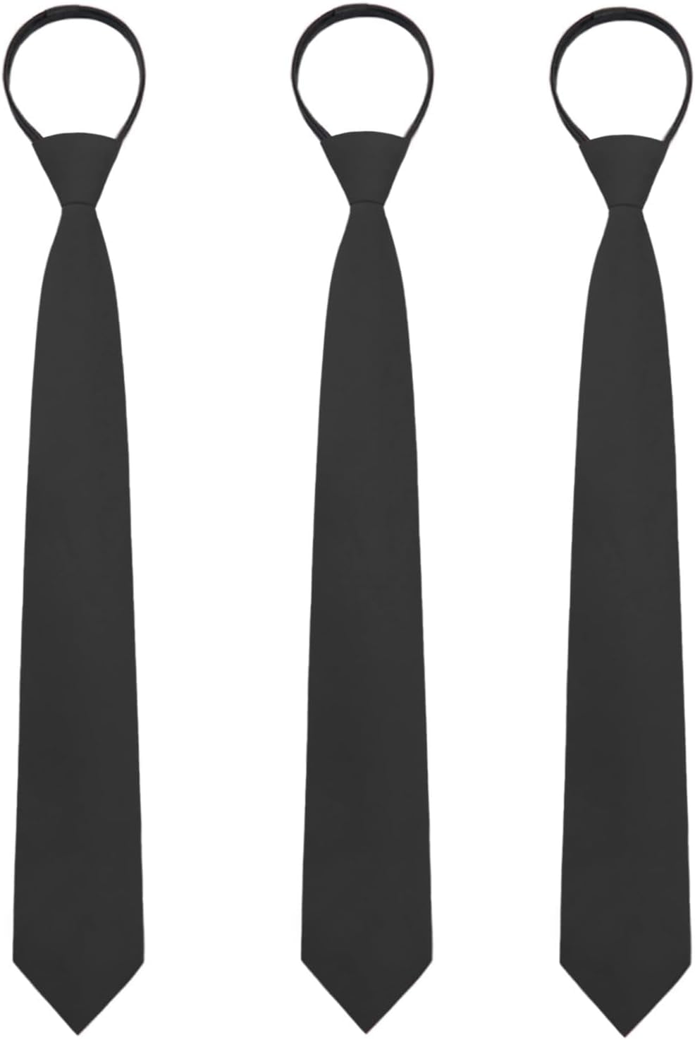 Graduationtie 3Pcs Mens Ties Pre-tied Ties for Men, Adjustable Zipper Tie Mens Tie ...