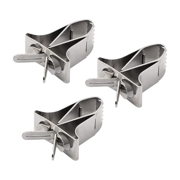 3Pcs Metal Bird Feeder Clips, Non-Spill Fruit Holder for Parrots Rabbits, Easy Cage Installation