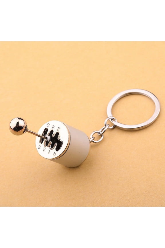 3Pcs Metal Car Gear Shift Keychain for Men! Usloyux Fingertip Toy Key Fob for Stress Relief, Car Modification Accessory Key Ring for Car Enthusiasts, 5x3cm Metal Keychain Gift