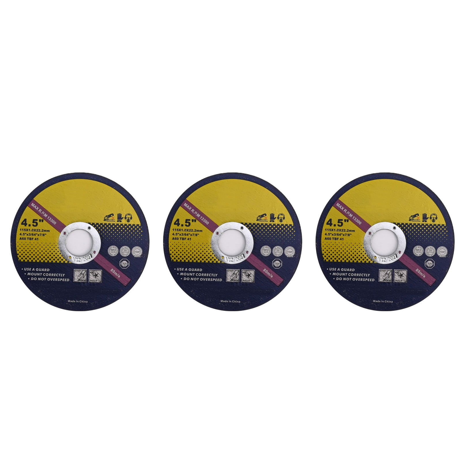 3Pcs Metal Cutting Blade Disc Stainless Steel Angle Grinder 115Mm 4.5 Inch