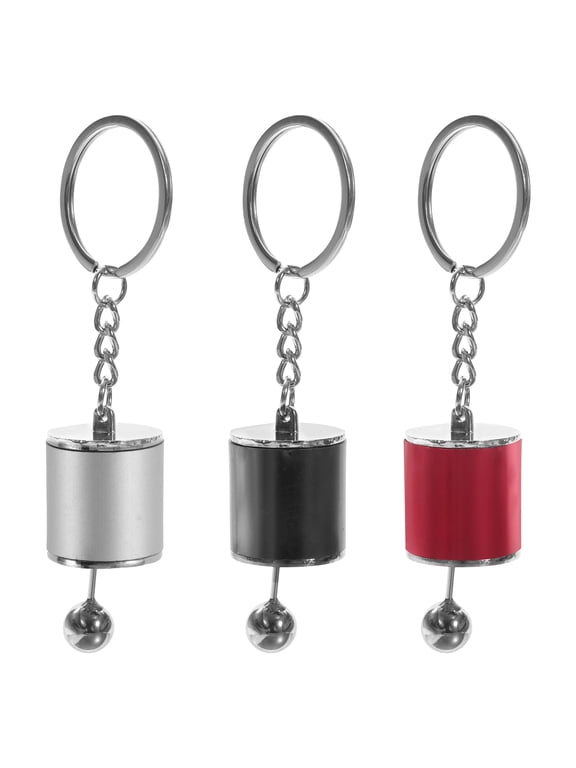 3Pcs Assorted Color Gear Shifter Keychain for Organizing Car Keys
