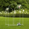 thumbnail image 1 of 3Pcs Metal Stand Wedding Arch Backdrop Stand For Ceremony Party Yard Venue Decor, 1 of 16