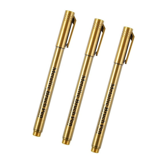 3Pcs Metallic Paint Pen Water Resistant Glittering Highlighter Marker For Card Making Drawing Scrapbooking Craft Project
