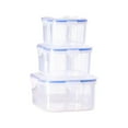 thumbnail image 1 of 3Pcs Microwave Plastic Preservation Box Set, Refrigerator Lunch Box, Reusable Lunch Container, Sealed, Heatable Food Storage Box, Food Storage Containers with Lids(H), 1 of 1