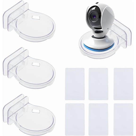 3Pcs Mini Acrylic Floating Shelves Round Wall Mounted Hanging Shelves Clear Adhesive Wall Display Stand DIY
