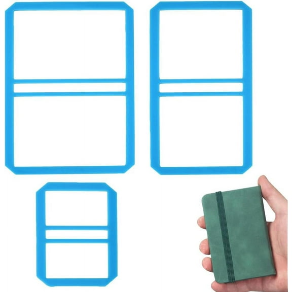 3Pcs Mini Bookbinding Tool Rectangle Acrylic Notebook Bookbinding Spacer Tools Notes Bookbinder Guide Bookbinding Scrapbooking Tool