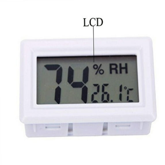 3Pcs Mini Digital Electronic Temperature Humidity Meters Gauge Indoor Thermometer Hygrometer LCD Display for Humidors Home Humidifiers Car Greenhouse Babyroom Greenhouse Garden Cellar Fridge Closet