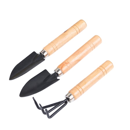 3Pcs Mini Gardening Plant Pot Gardening Tools Small Durable Shovel Rake Spade