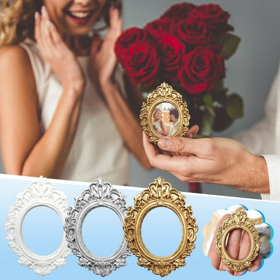 3Pcs Mini House Photo Frame under $5! Yrmaups Mini House Photo Frame for Tabletop Antique Style Decorative, Shelf Small Picture Frame for Desk Decor and Home Display, Photo Frame for Home and Office