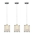 thumbnail image 1 of 3Pcs Modern Crystal Chandelier Flush Mount Ceiling Light Pendant Lamp Fixture Cord Length Adjustable Comfortable Glow for Dining Rooms Kitchen Islands Lighting, 1 of 11