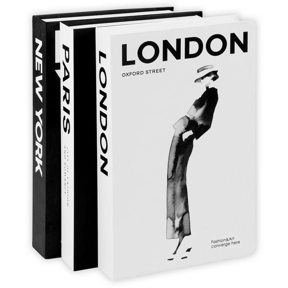 3Pcs Modern Faux Book Decoration Set Creative Fashion Faux Book Storage Box Desktop Ornament for Bedroom Bookshelf Living Room