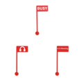 Red Screen For Computer 3Pcs Monitor Status Flags, PLA Rotatable Red Screen Status Indicator ...