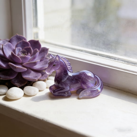 3Pcs Moonstone Horse Ornament, BRELIL 2026 Pocket Hug Horse Ornament, Moonstone Decoration For Gentle Warmth Sweet Bonds, Miniature Figurine Keepsake Gift For Christmas Stocking Home Office Desk