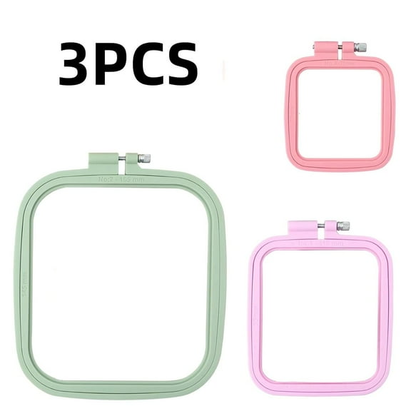 3Pcs Multi-color Cross Stitch Frame,Universal Clip,Embroidery Hoop Frame,Plastic Clip,Reusable Stitch Frame