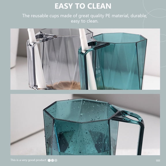 3Pcs Multi-purpose Brush Cups Plastic Travel Friendly Holders For Guests