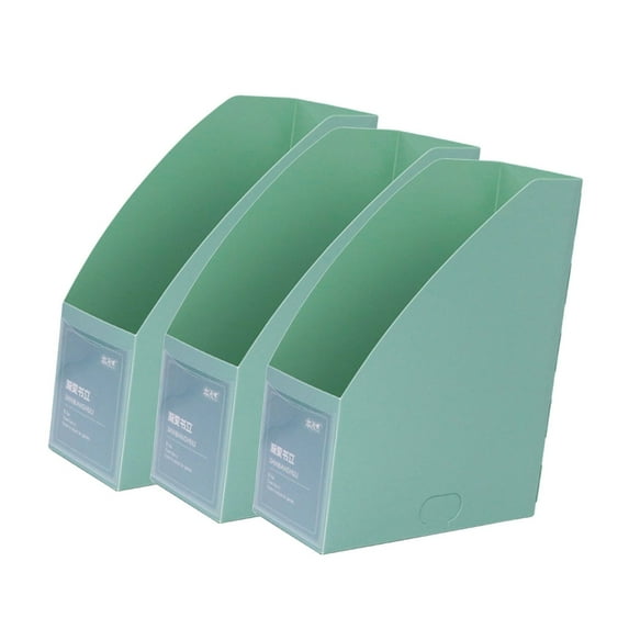 3Pcs Multipurpose Boodend File Magazine Rack Magazine Rack with Clear Label Window Organizers for Dormitory Office