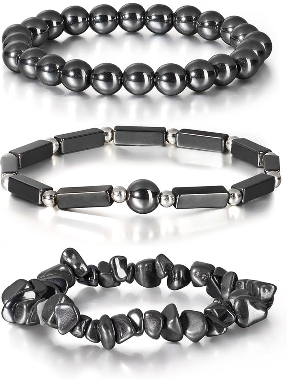 3Pcs Natural Stone Bracelets for Women 8mm Crystal Beaded Bracelets Handmade Stretch Bracelet Healing Crystal Jewelry for Women