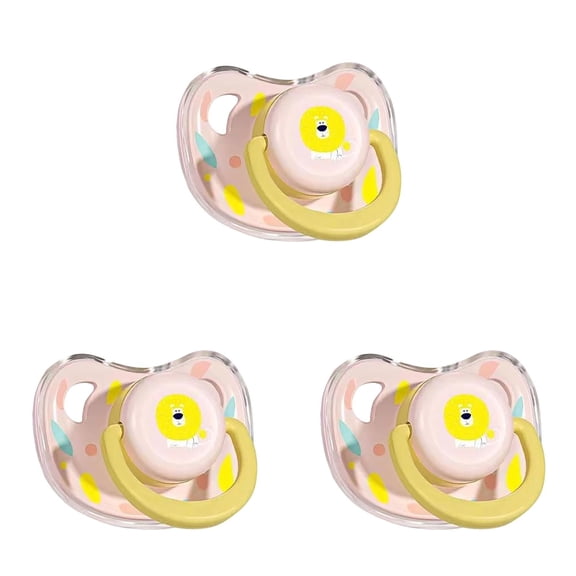 3Pcs New Calming Dog Pacifier Chew Toy, Dog Chewing Pacifier, Pet Silicone Chew Toy for Small Dog Cats (Pink)