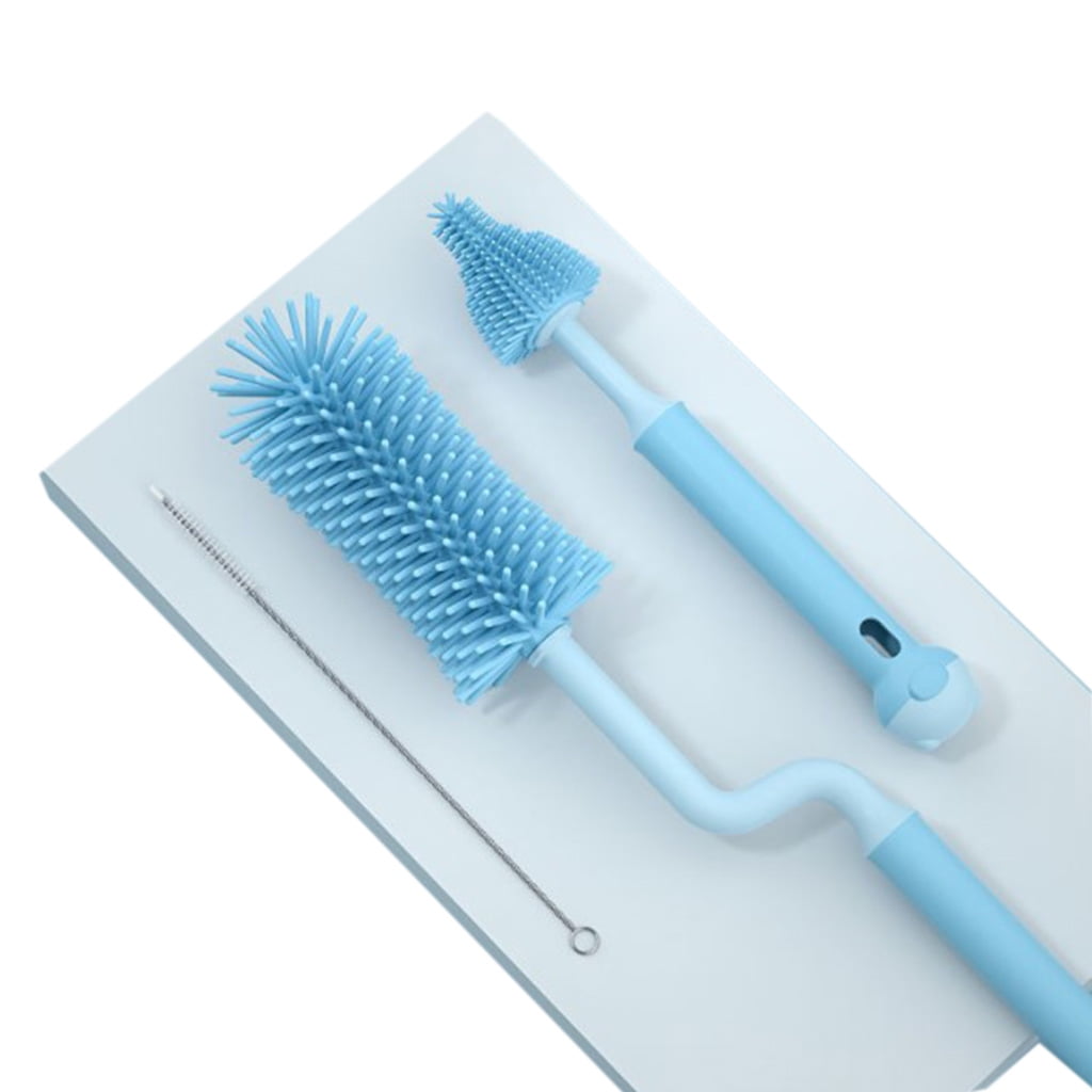 3Pcs Nipple Brush Cleaner Reusable Water Bottle Brush with Sturdy Bristle