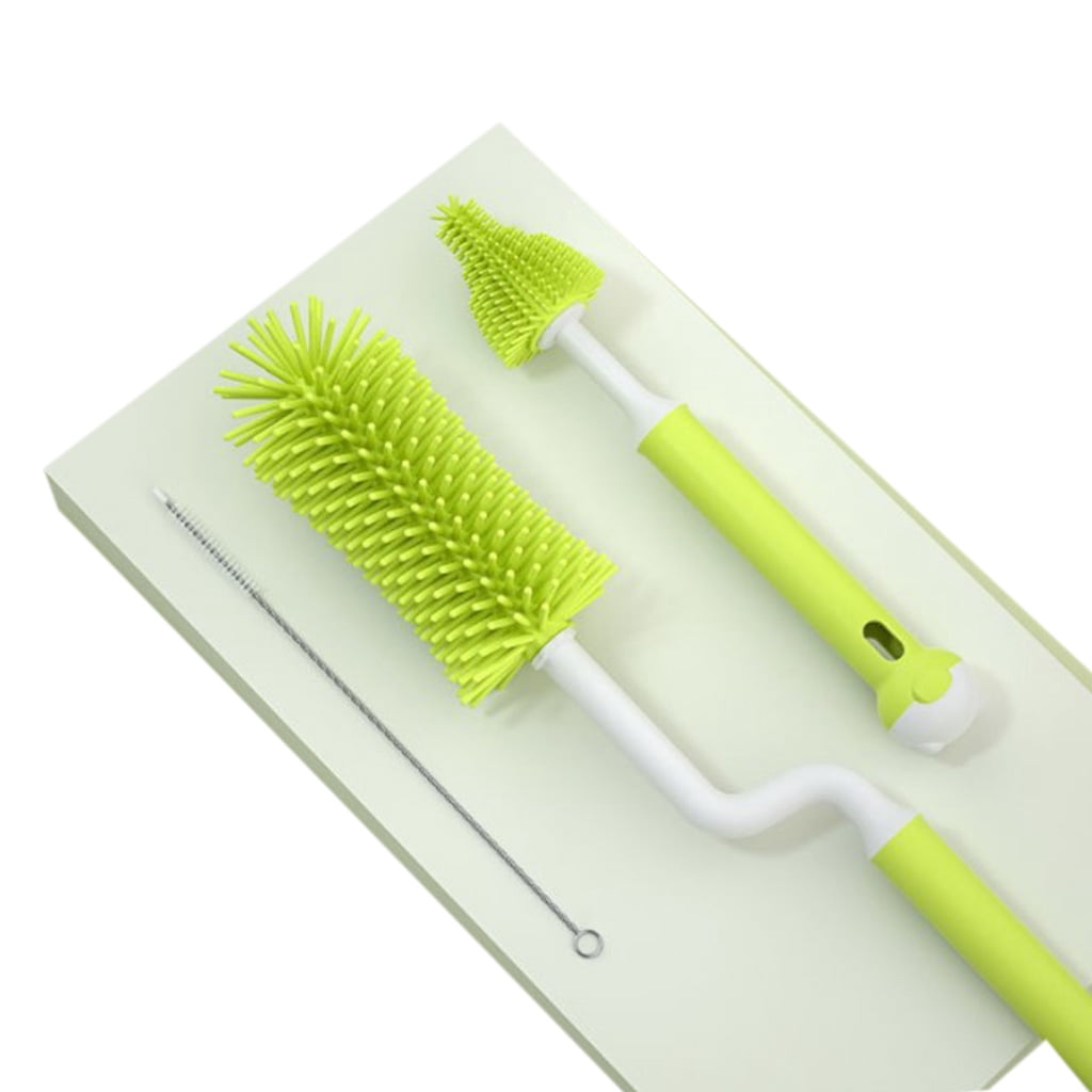 3Pcs Nipple Brush Cleaner Reusable Water Bottle Brush with Sturdy Bristle