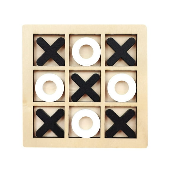 3Pcs Noughts And Crosses GameKidsEducational Board Game! Bzdzmqm Tic Tac Toe XO Wooden Puzzle, Mini Travel LearningToyforChildren, Indoor Family Activity, Classroom Math Strategy Game