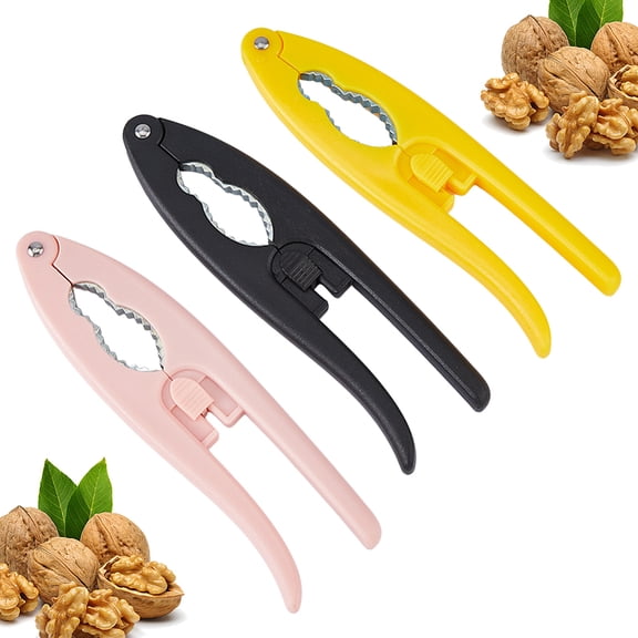 3Pcs Nutcracker Tool Bulk Alloy Plastic Nut Crackers 3 Colors Crab Cracker Heavy Duty Nutcracker