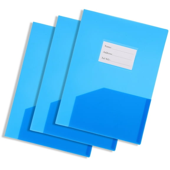 Blue File Storage Binder for Documents Organization in Office 3 Pcs Proper Size