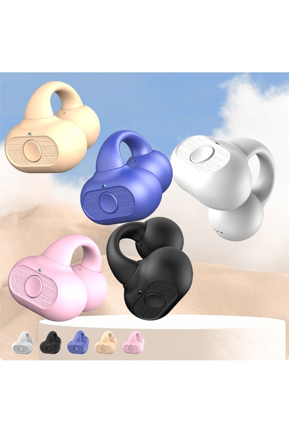 3Pcs Open Ear Headphones Bluetooth 5.3 under $5! Yrmaups Wireless Earbuds, Bluetooth 5.3 Open Ear Headphones, Clip On Earring Earbuds for Sports Running, Long Battery Life, Sweatproof Earbuds