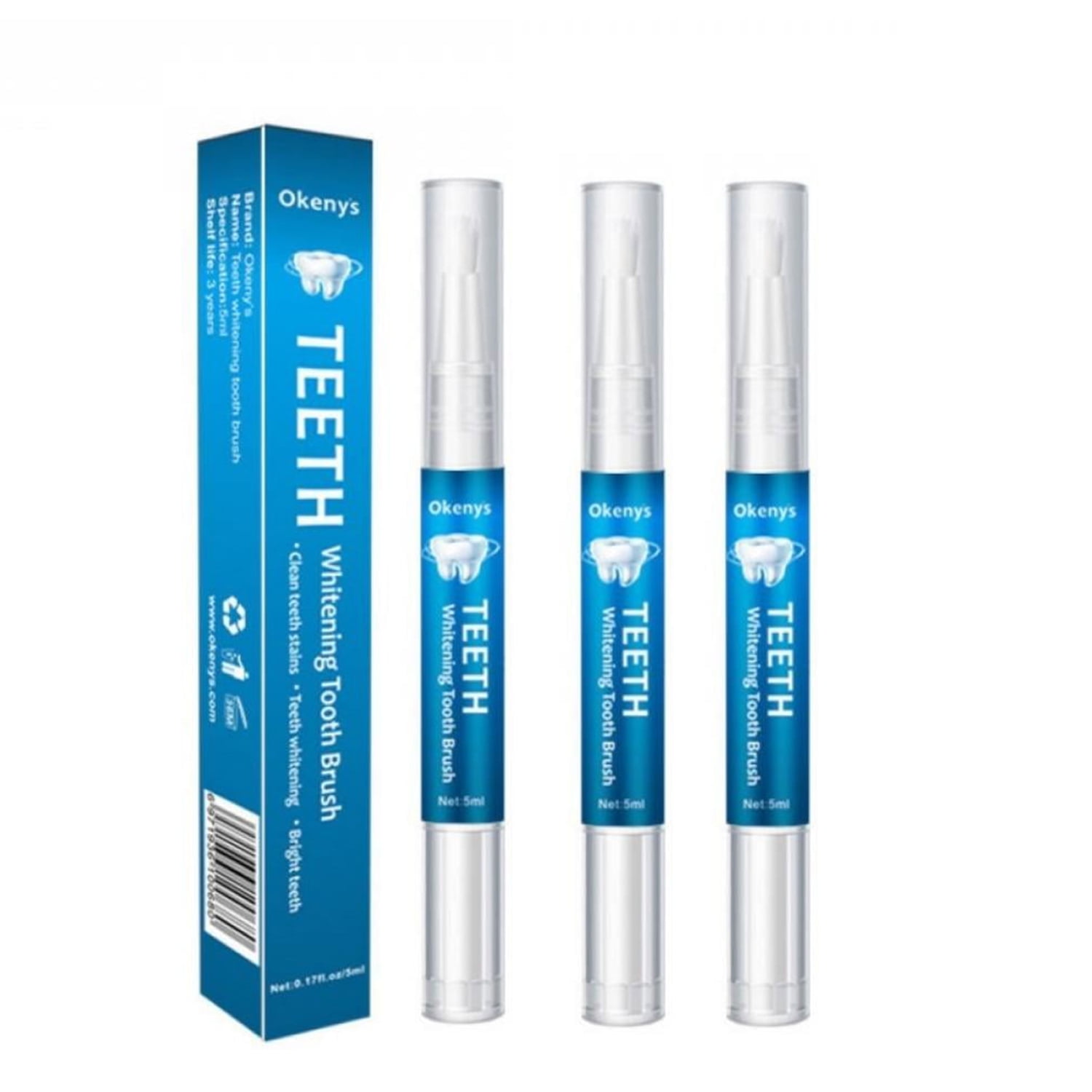 3Pcs Oral Care Tooth Whitening Gel Pen, Teeth Cleaning Bleaching Kit