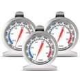 thumbnail image 1 of 3Pcs Oven Thermometer, Hooks or Stands Alone, Durable Steel, 50-300°C/80-80°F, Large Dial Oven Grill Monitoring Cooking Thermometer for BBQ Baking, Cooking, Electric and Gas Oven, 1 of 7