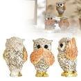 3Pcs Owls Figurine Set Hear Speak Zen Owl Statues Collectible Bird