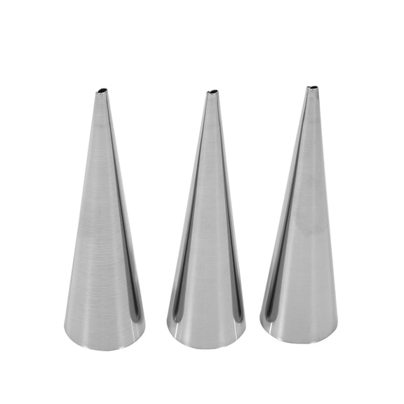 3Pcs/Pack Stainless Steel Cannoli Forms ,Non-Stick Cream ,Cone Molds for Baking for Cannoli (S)