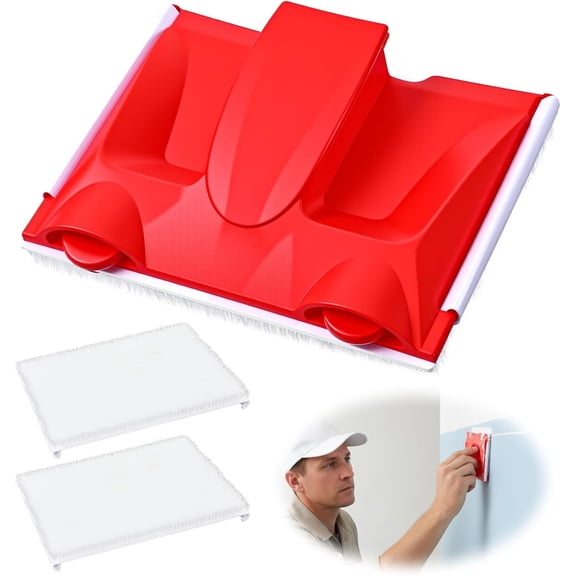 3Pcs Paint Edger Tool, 2Pcs Replacement Refills Painting Pad & 1Pcs Paint Edging Tool for Cutting in Painting Pads for Walls and Ceilings Edger Trimmer, Perfect for Wall Applicator & Ceilings Corners