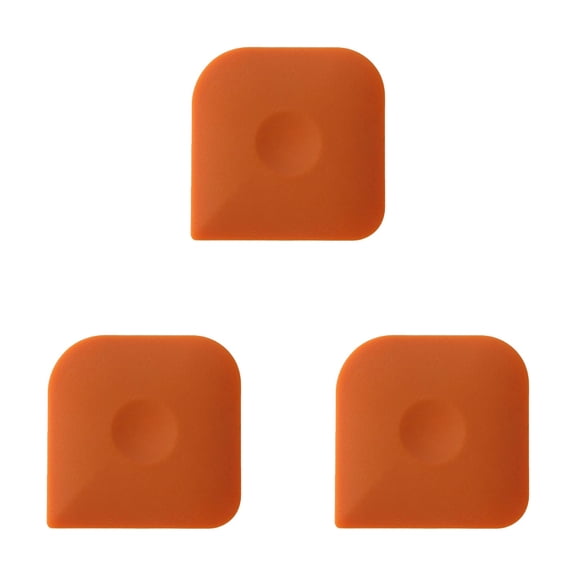 3Pcs Pan Scrapers Dish Scraper Tool,Plastic Pan Pot Scraper,Cleaner Scraper for Cleaning Grease Kitchen,Orange Kilougeis