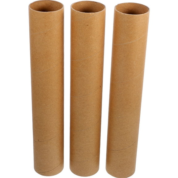 3Pcs Paper Cardboard Tube Craft Paper Tube Blank Cardboard Tube Poster Packing Tube