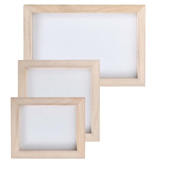 3Pcs Paper Making Craft Set Includes 3 Sizes Wooden Frames for Papermaking Handmade Craft Bookbinding Scrapbooking
