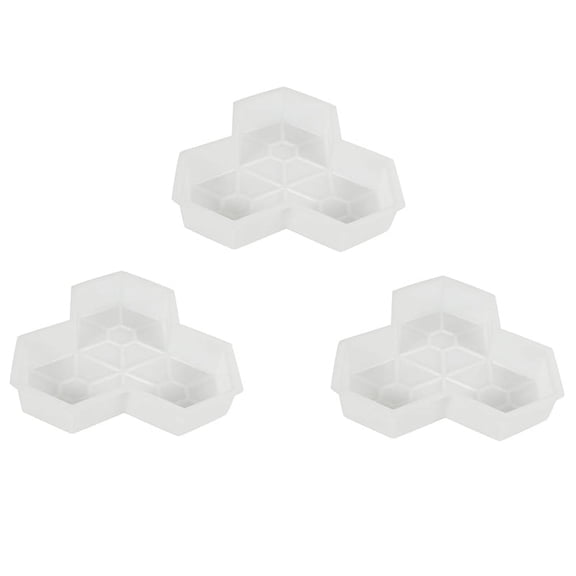 3Pcs Path Mold Maple Leaf Concrete Manually Plastic Stepping Stone Paving Molds for Pavement Courtyards Square