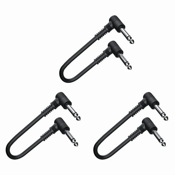 3Pcs Pedal Cable Musical Instruments Patch Cord 15cm Electric Guitar Effect Wire for Music Lovers Playing Accessories