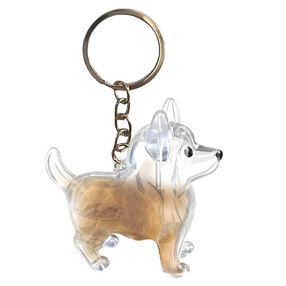3Pcs Pet Hair Memorial Keychain, Iuhan Pet Hair Memorial Keychain, Dog Hair Keepsake Pendant, Transparent Window Refillable Pet Hair Collector, Emotional Memorial Gift For Dog Cat Lovers, Pet Loss