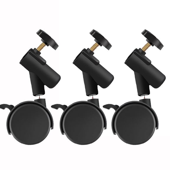 3Pcs Photography Light Stand Rollers with Brake, Flexible Adjustment Great for Professional Photo Studios