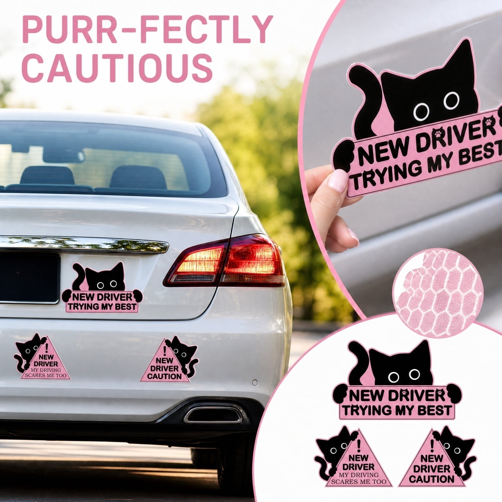 Student Driver Sticker Pink