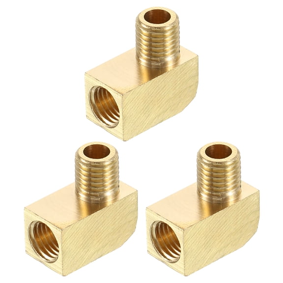 3Pcs Pipe Fitting 90 Degree Barstock Street Elbow M8 Male x M8 Female Pipe