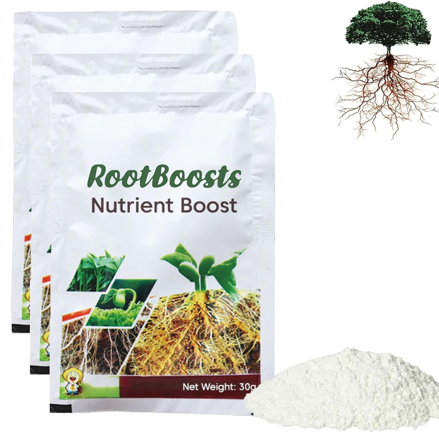 3Pcs Plant Hair Root Growth Nutrition Powder, Rootboost Nutrient Boost