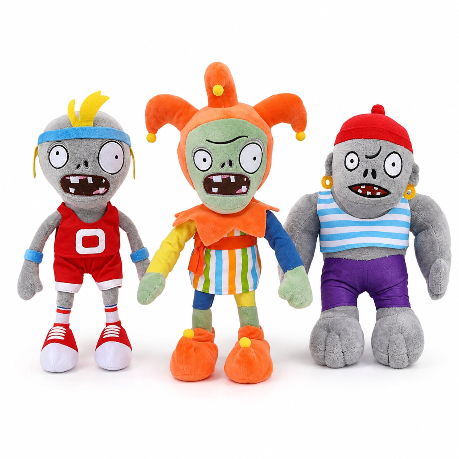 3Pcs Plants vs Zombies Plush Toys Zombie Sport Jester Gargantuar Zombie,Soft Figure Doll Plants vs Zombies Toys PVZ Plush 1 2 Set