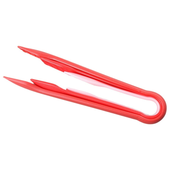 3Pcs Plastic Bread Tongs Set Red for Kitchen Use Featuring Shatter Resistant PP Material