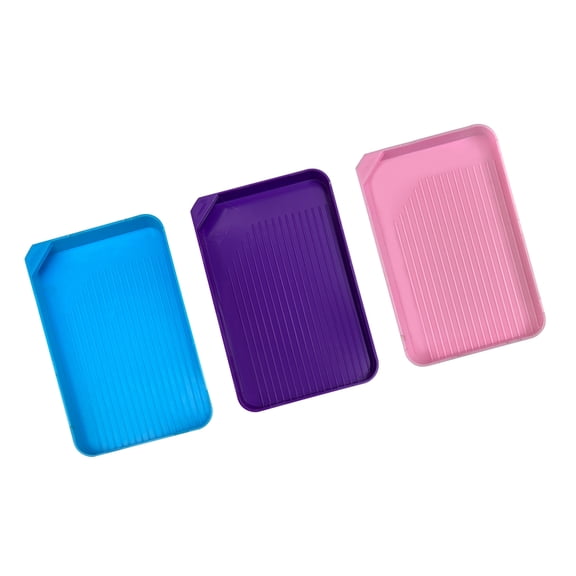 3Pcs Plastic Craft Beads Sorting Tray Stackable Rhinestones Organiser Storage Tray For Painting Craft Tool Organization
