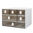 thumbnail image 1 of 3Pcs Plastic Cupboard Organizer Large Capacity Tea Bag Storage Box with Transparent Drawer Stackable Desktop Organizer for Office, 1 of 9